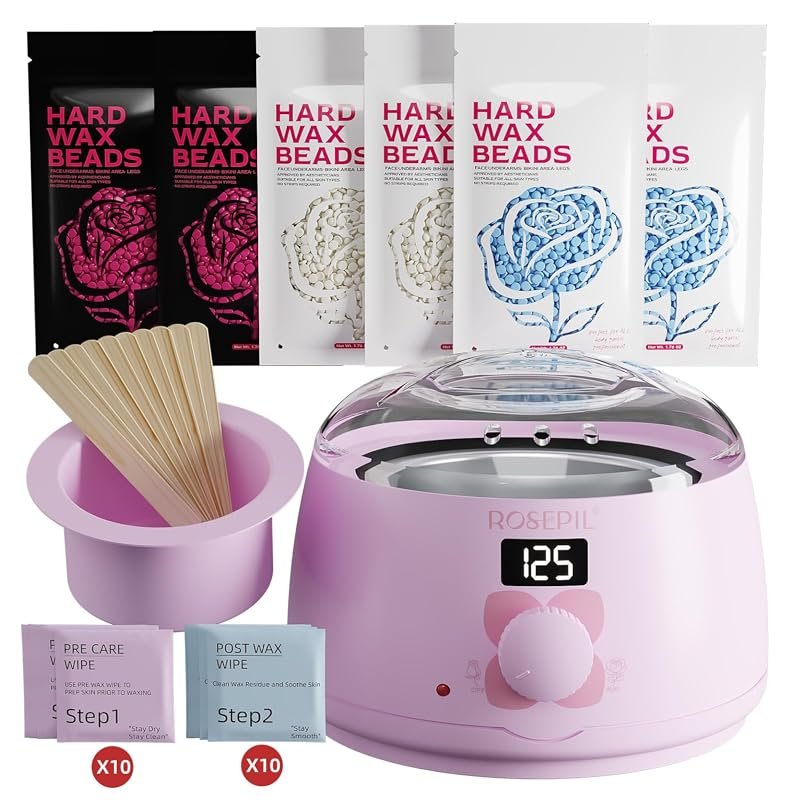Digital Wax Warmer Waxing Kit for Women & Men – Includes 6‑Pack Wax Be