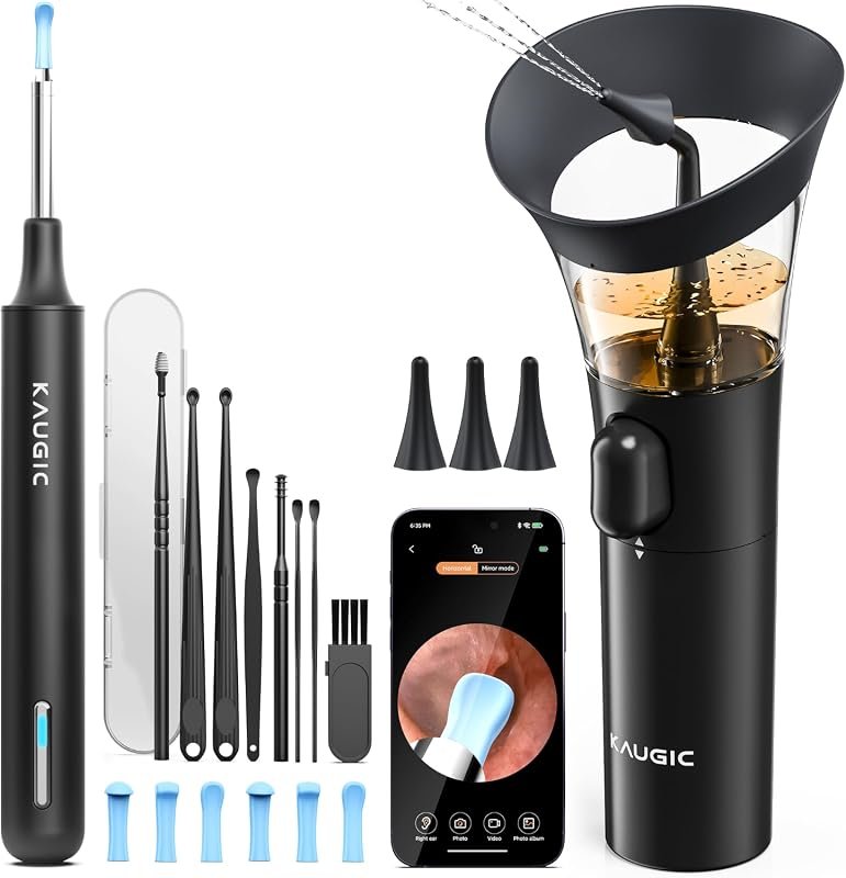 Ear Cleaner with HD Camera, Manual Wax Removal Kit Includes 7 Precisio
