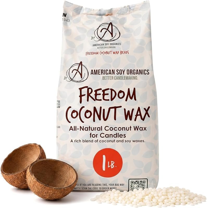 American Soy Organics Freedom Coconut Soy Wax Beads – 1 lb All‑Natural