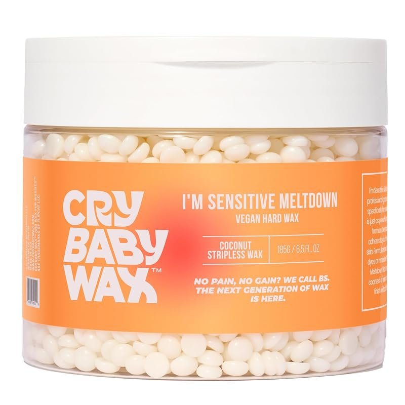 Crybaby Wax I’m Sensitive Meltdown Vegan Hard Wax – Stripless, for sen