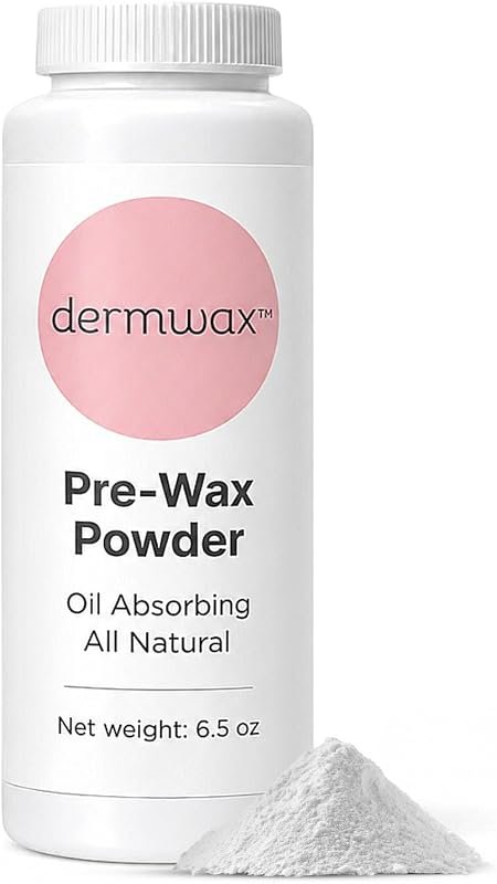 Dermwax Pre‑Wax Powder – Talc‑Free 6.5 oz Skin Prep for Smooth Hair Re
