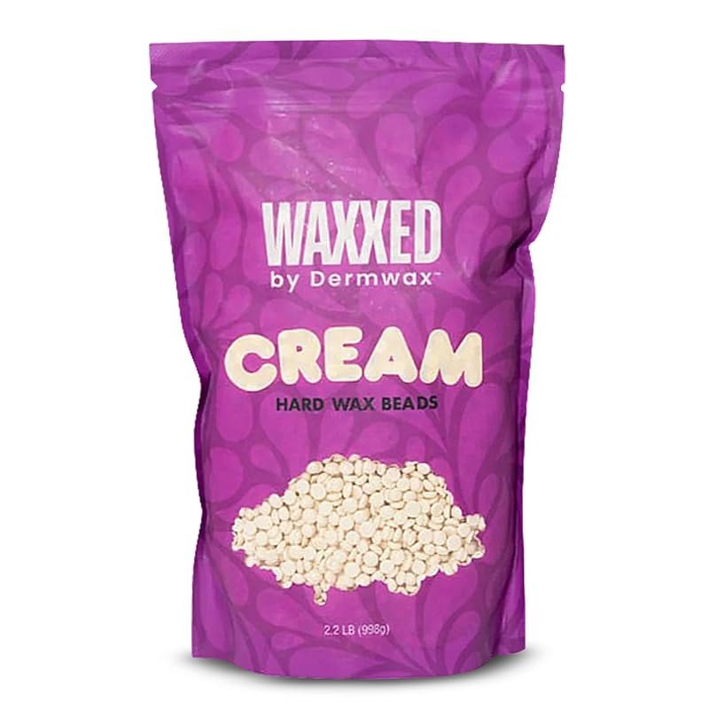 WAXXED Cream Hard Wax Beads – 2.2 lb Sensitive‑Skin Formula for Gentle