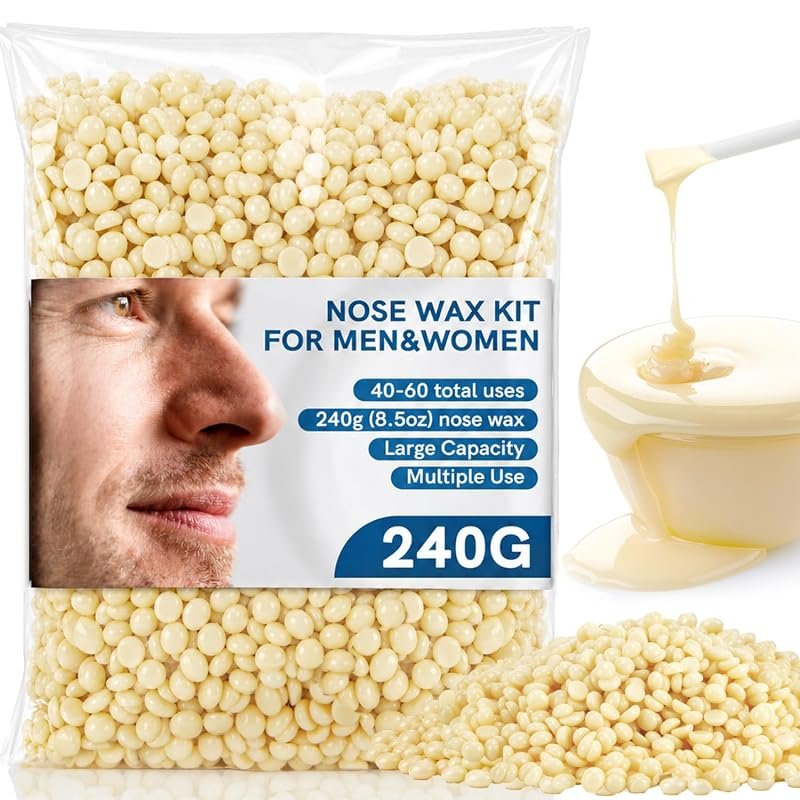 RAINFLOW Nose Wax Kit – 240 g Wax with 48 Applicators, Provides 40‑50