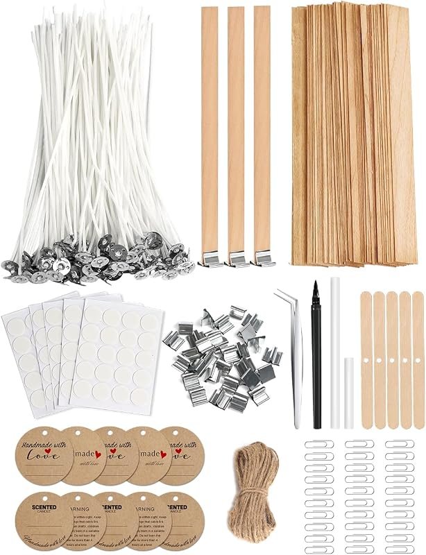 Multiwins 130-Piece Candle Wick Kit – 100 Cotton & 30 Wood Wicks with