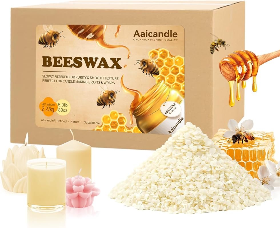 Beeswax 5lb Pellets – Pure Bee Wax for Candle Making and DIY Craft Pro