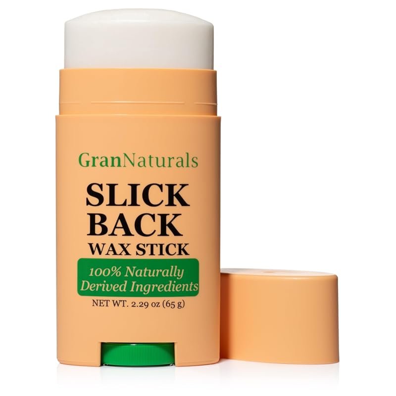 GranNaturals Slick Back Wax Stick – 2.29 oz, Castor, Jojoba, Coconut &