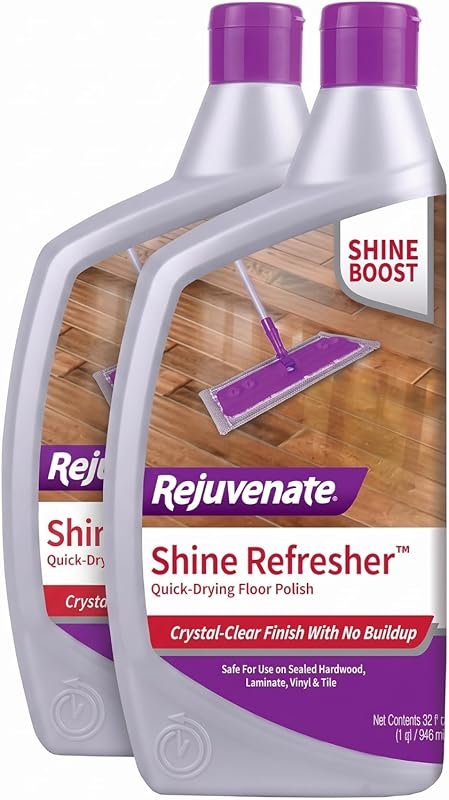 Rejuvenate Shine Refresher Floor Polish – 32 oz (2‑Pack) Restores Glos