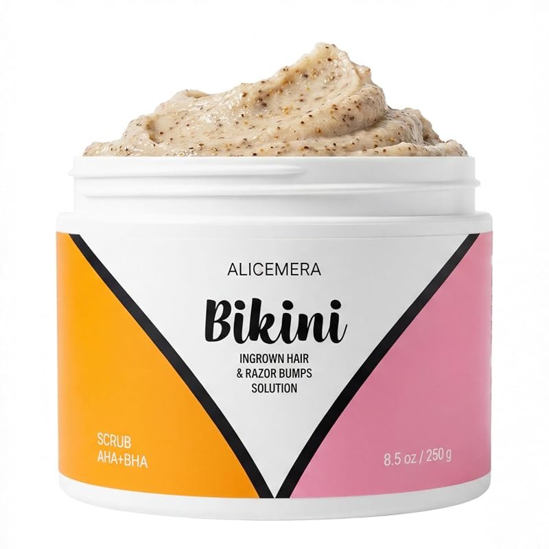 Bikini Scrub Exfoliator – 8.5 oz Formula Targets Ingrown Hair and Razo