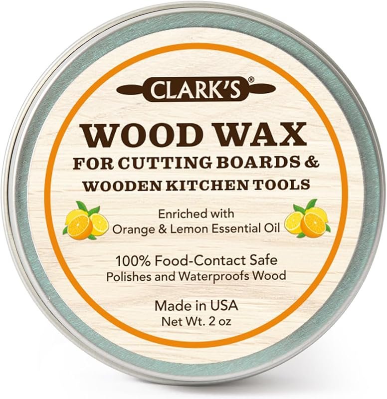 Clark’s Wood Butter Cutting Board Wax – 2 oz Citrus‑Scented, Food‑Safe