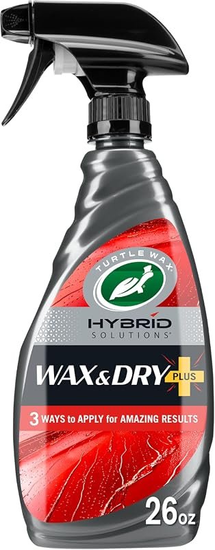 Turtle Wax Hybrid Solutions Wax & Dry Plus – 26 oz Car Wax for Shine,