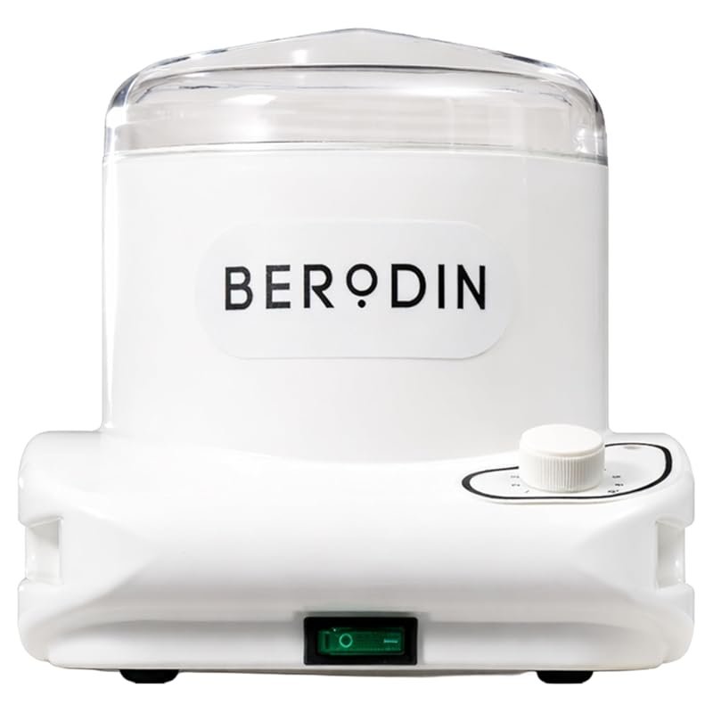 Berodin Single Wax Warmer with Adjustable Heat – White Model, 400 g Ca