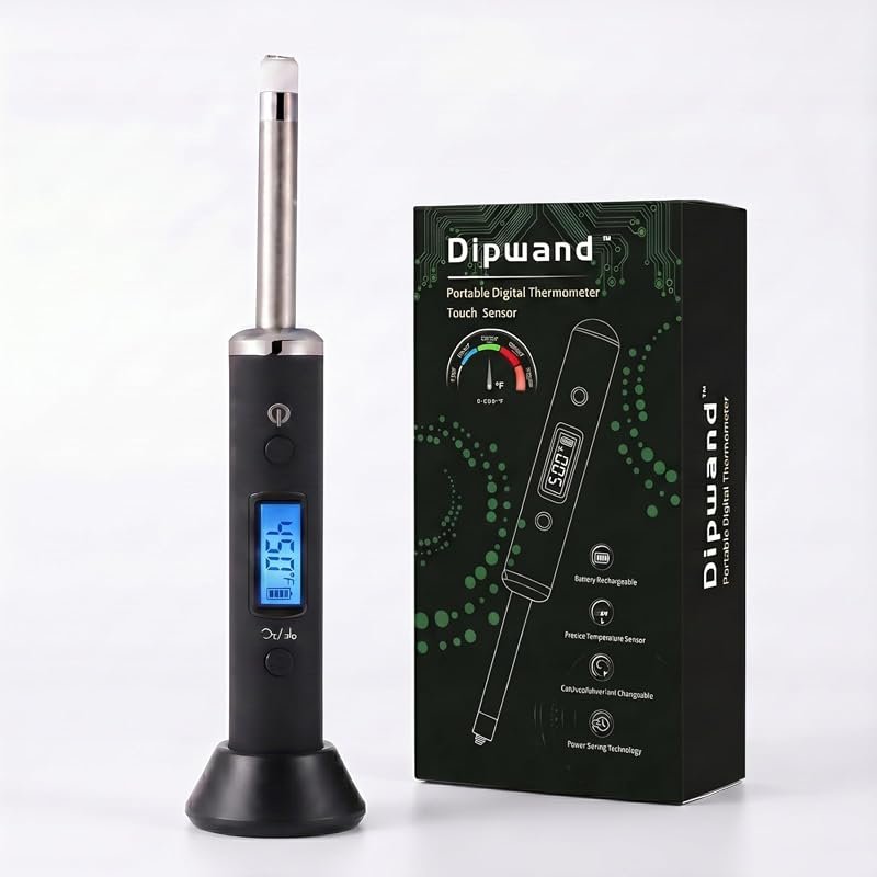 ThermoTech Real‑time Digital Thermocouple Thermometer Kit – Black vers