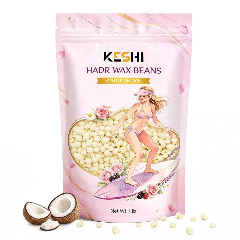 KeShi Hard Wax Beans – 1 lb Stripless Wax Beads Refill for Easy At‑Hom
