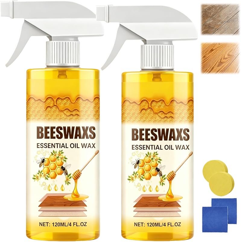 Beeswax Furniture Polish Spray – 240 ml wood wax restores, cleans shel