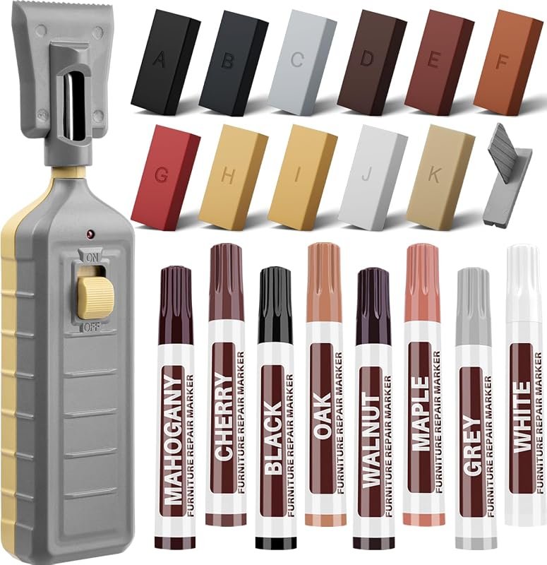 Laminate Vinyl Hardwood Floor Repair Kit – Heat pen and 11 colors for 