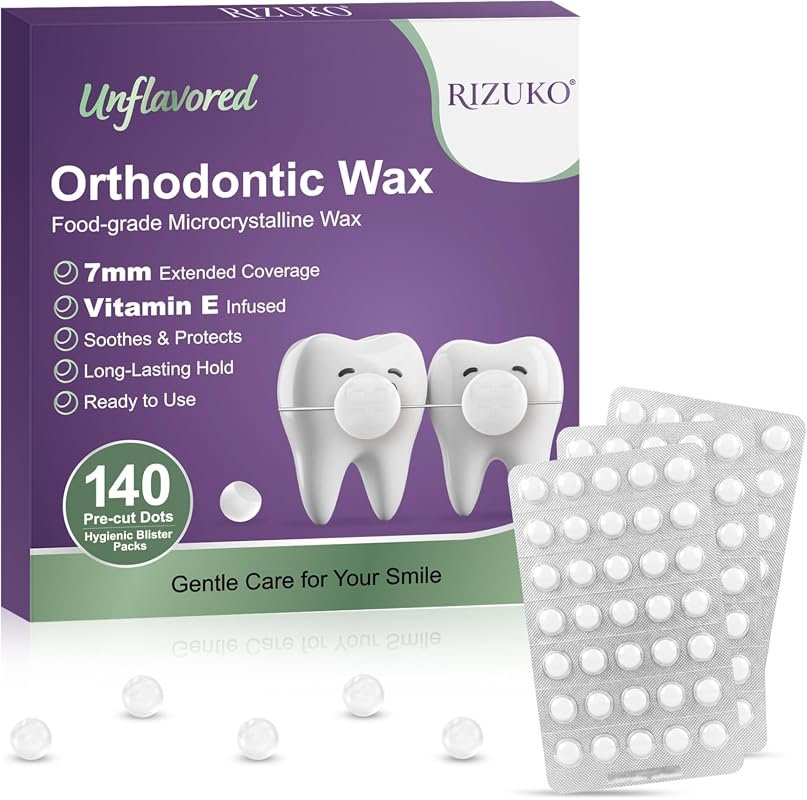 140-Count Pre‑Cut Orthodontic Wax Dots for Braces – Quick Pain Relief 