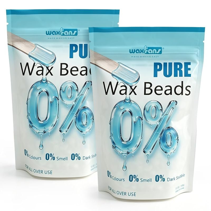 Waxfans 0.44lb Pure Hard Wax Beads for Sensitive Skin Provide Color‑Fr