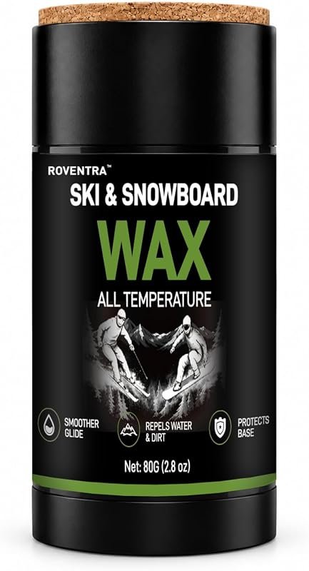 Universal Rub‑On 80g Ski & Snowboard Wax – No‑Iron Application, Fast G