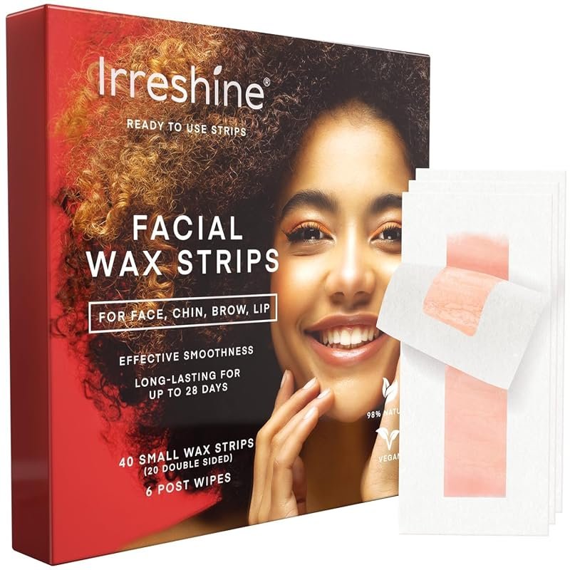 Vegan Facial Wax Strips – Ready‑to‑Use Hair Remover for Face, Upper Li